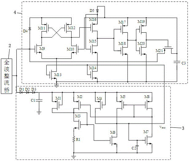 Rectifier circuit for piezoelectric energy collectors