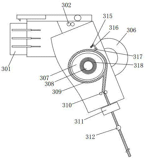 Charging gun with wire take-up function