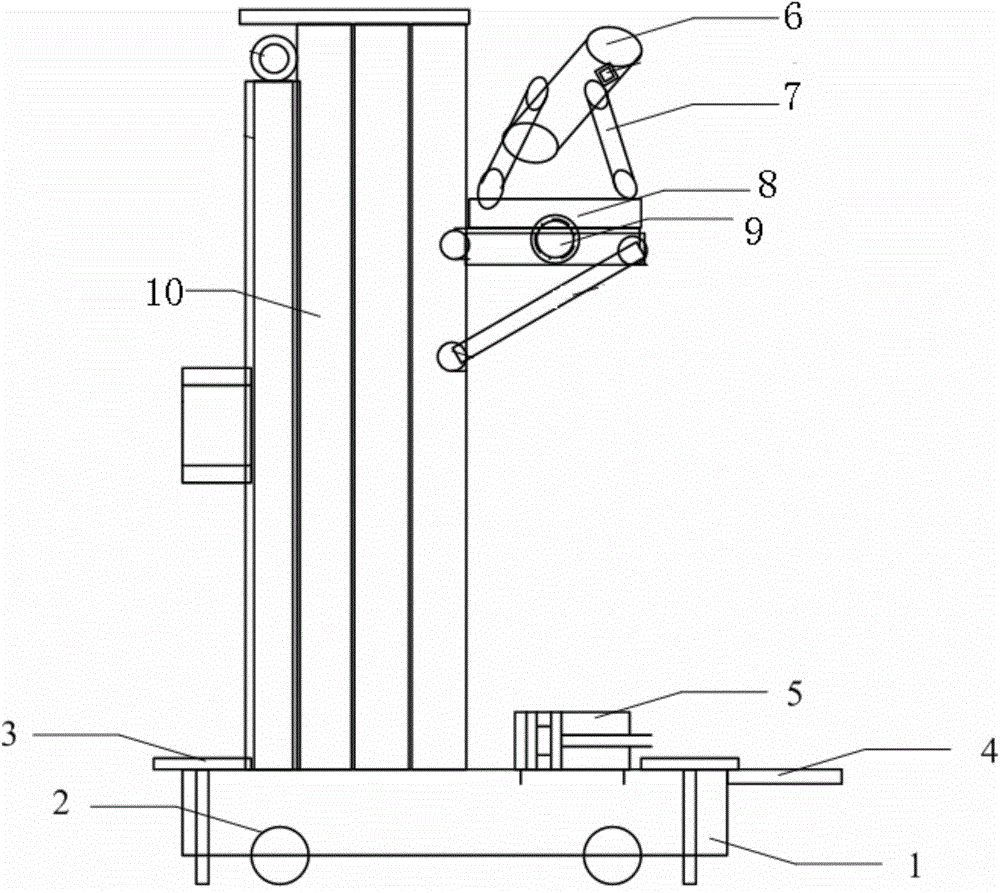 Hydraulic lifting rotation device for X-ray imaging detection