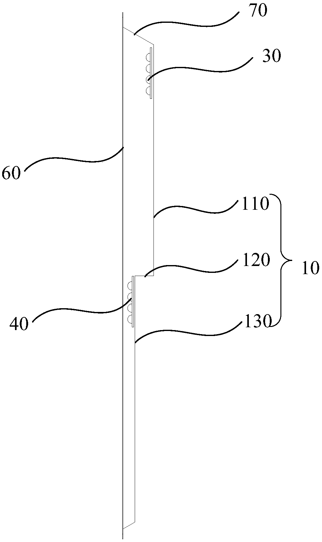 Back panel structure of the display screen and the interactive intelligent flat panel