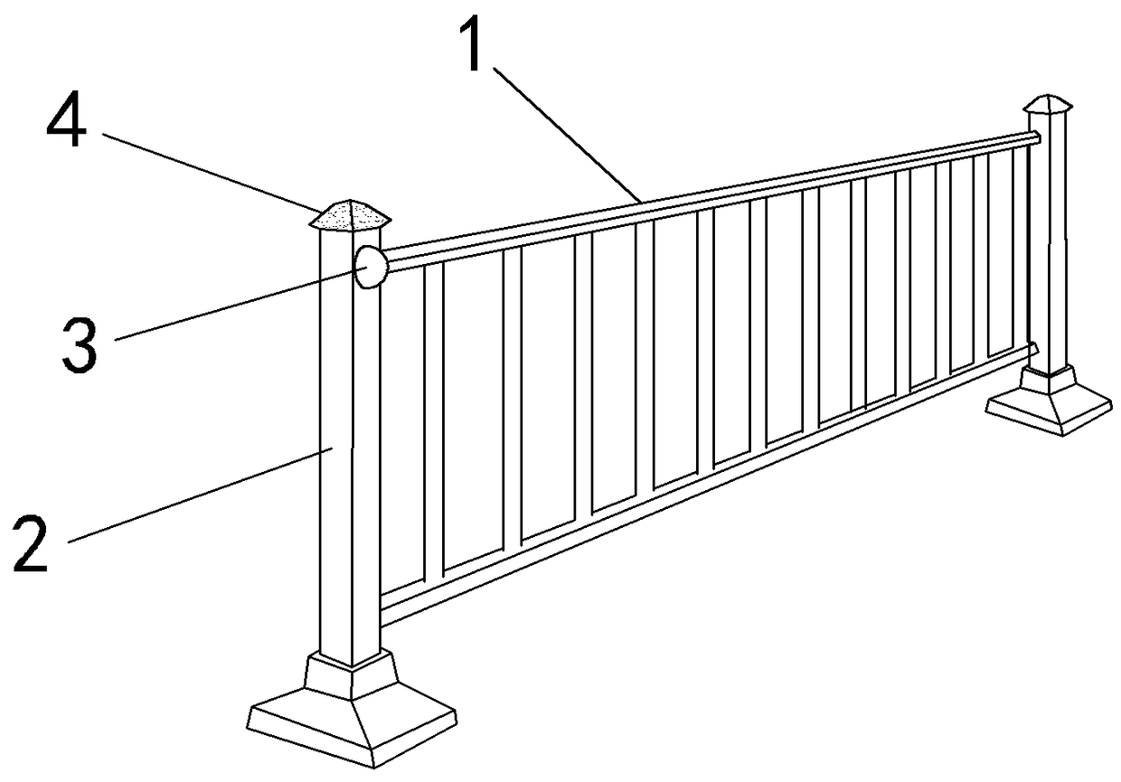 Pedestrian guardrail capable of sounding an alarm