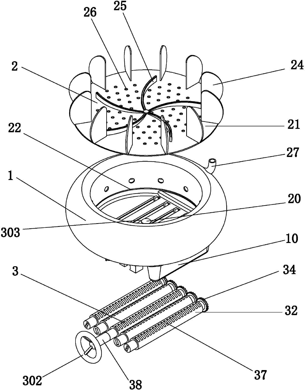 Fruit cleaning disk