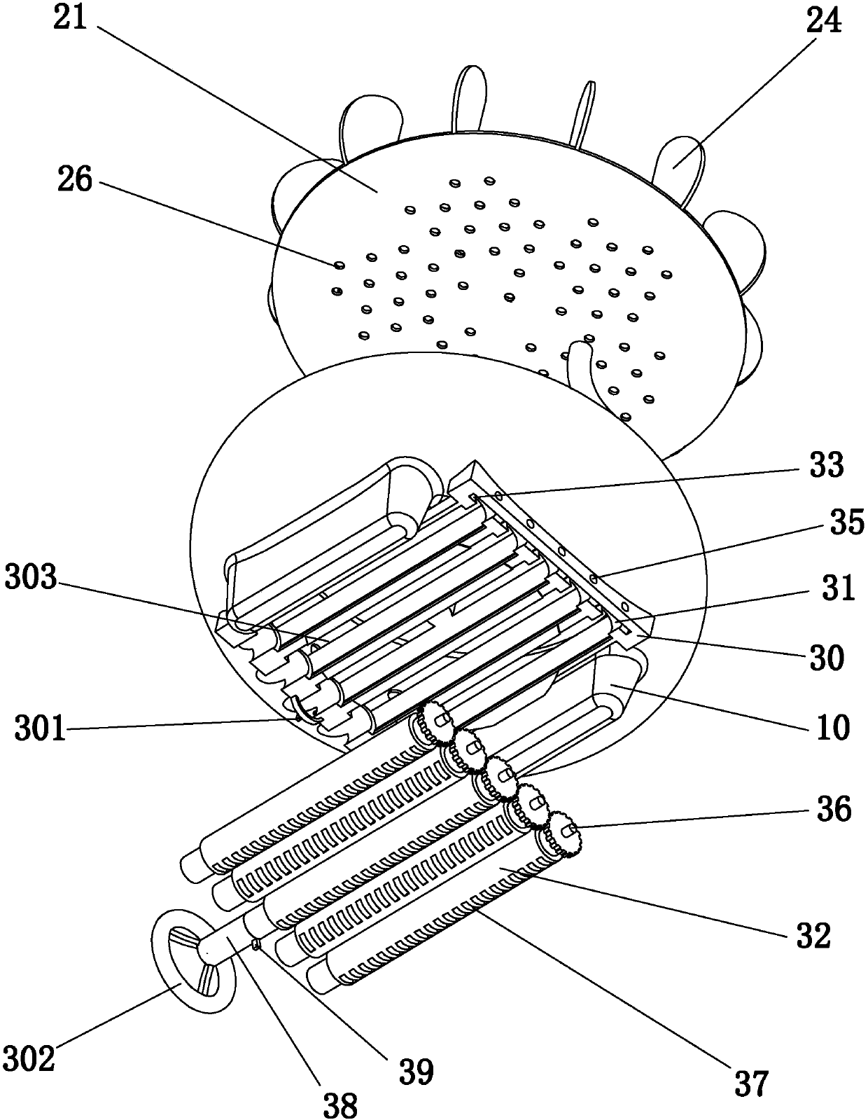 Fruit cleaning disk