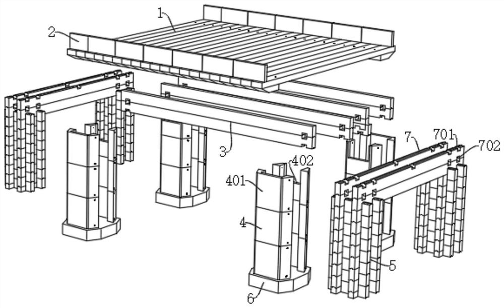 Wooden bridge and installation process thereof