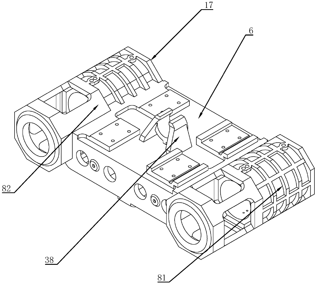 Double-spindle box structure with four-spindle machining center