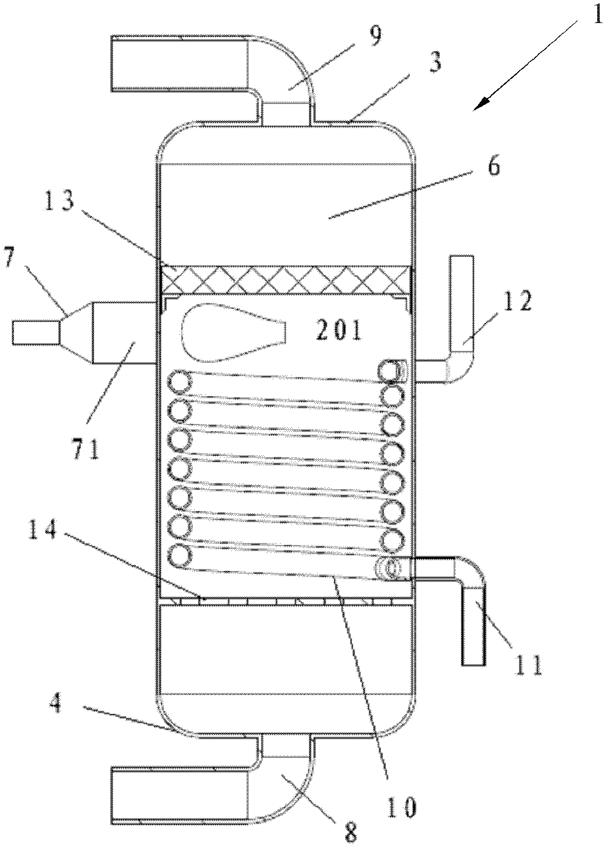 Flash evaporator for compressor and cooling system comprising flash evaporator