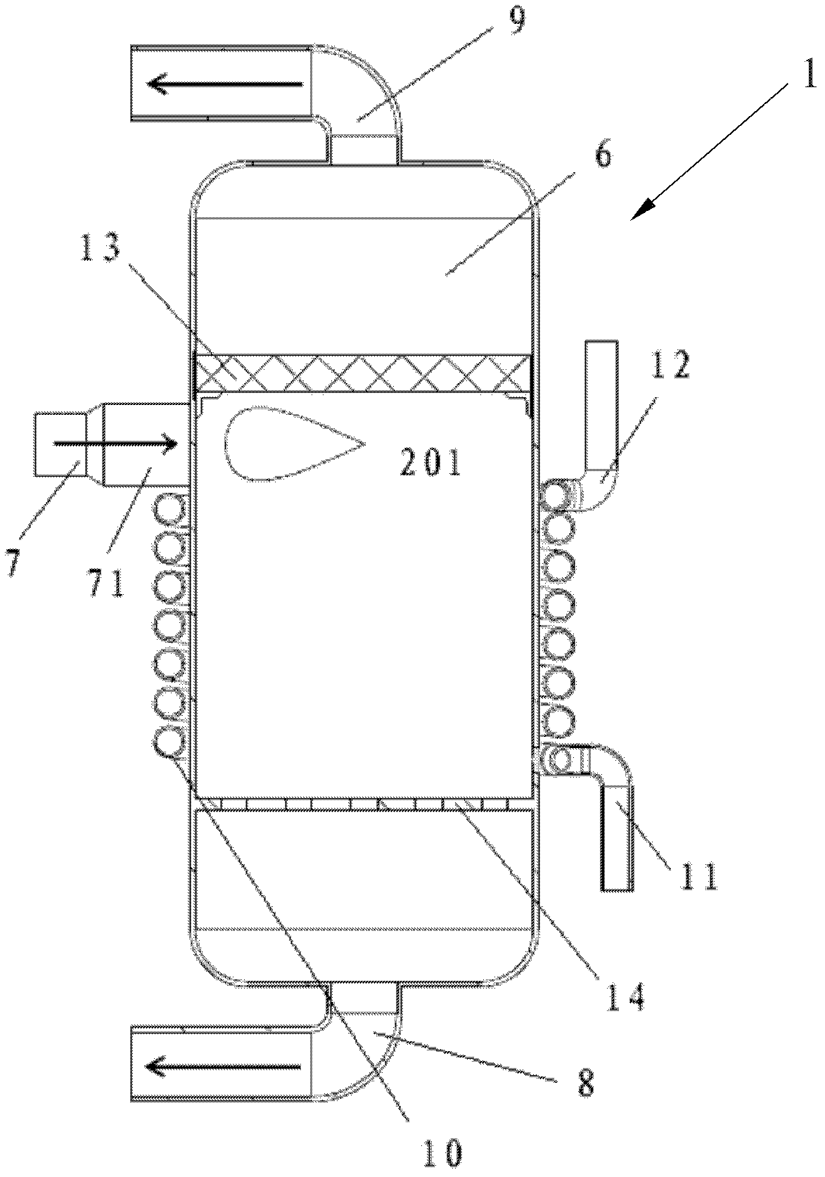 Flash evaporator for compressor and cooling system comprising flash evaporator