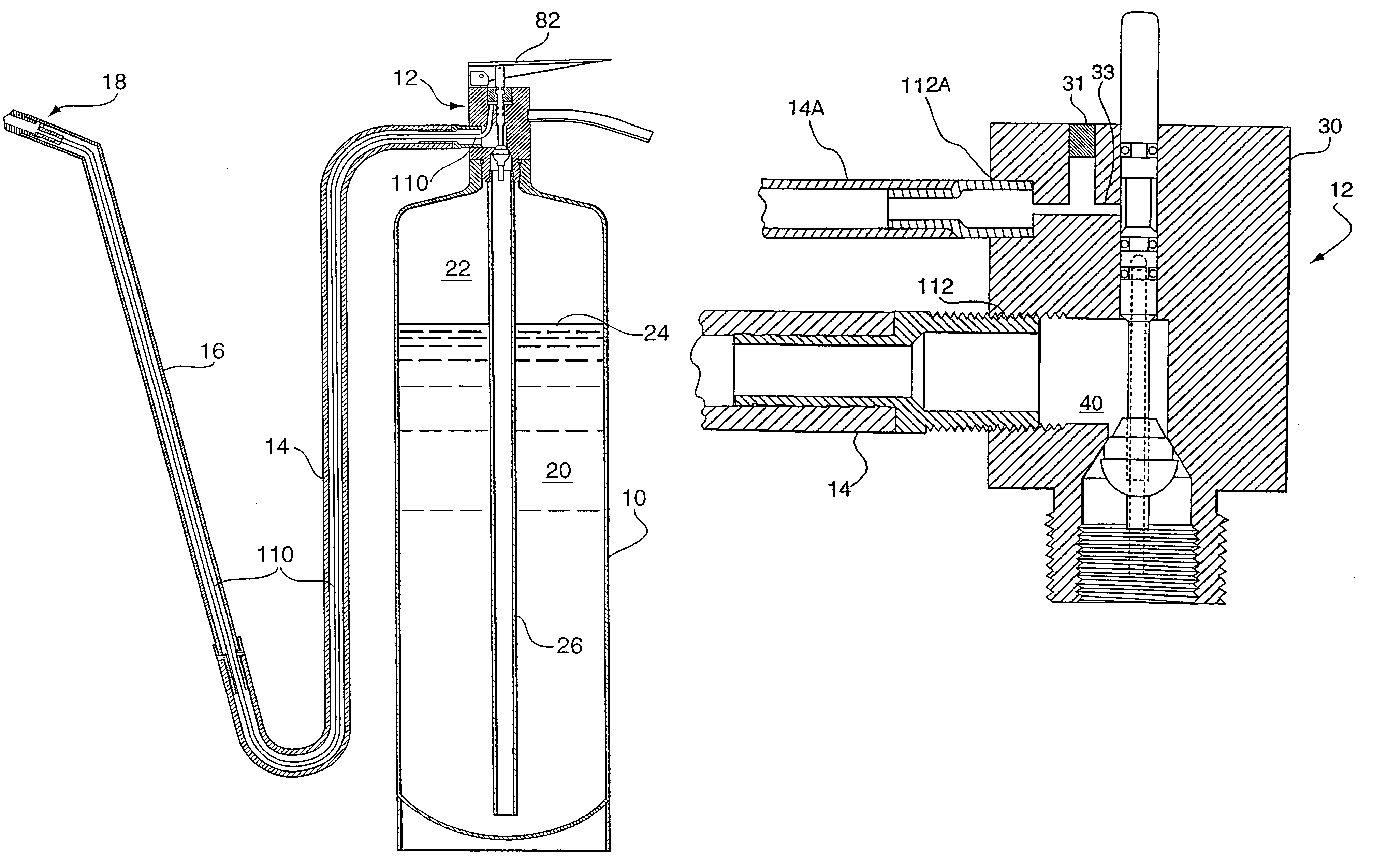 Liquid mist fire extinguisher