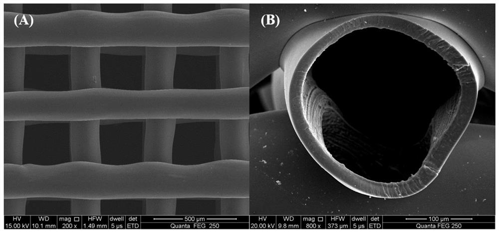 Preparation method of hollow tube micro-lattice structure ceramic material