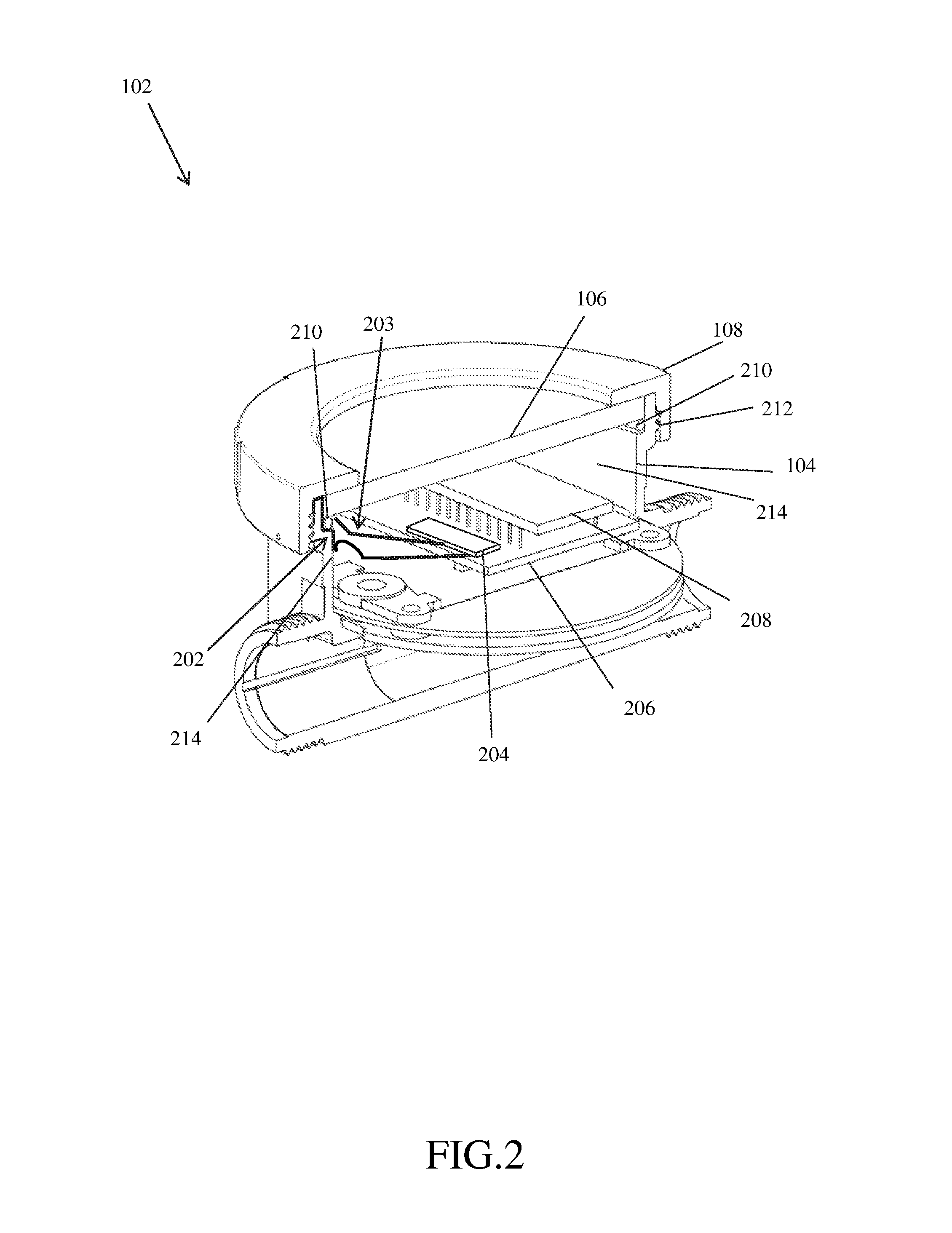 Consumption meter housing with feed through for external communication equipment