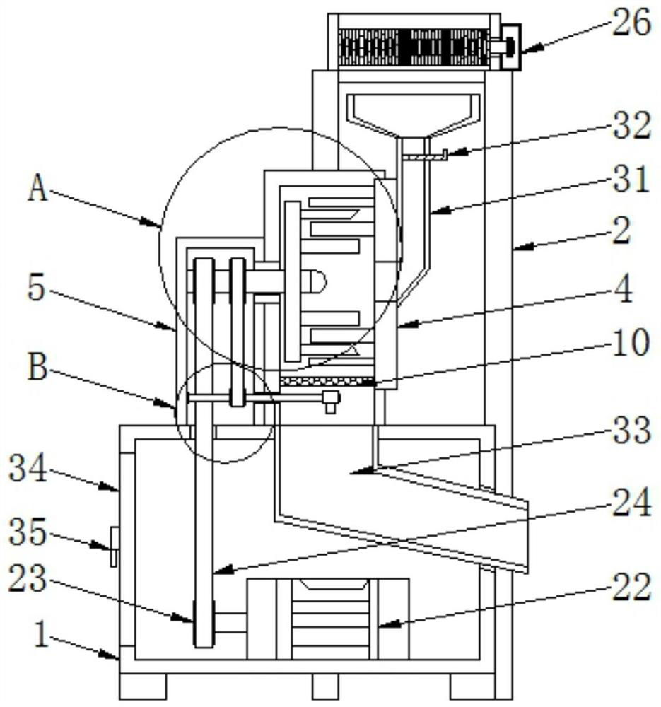 Food processing and crushing mechanism with high reliability