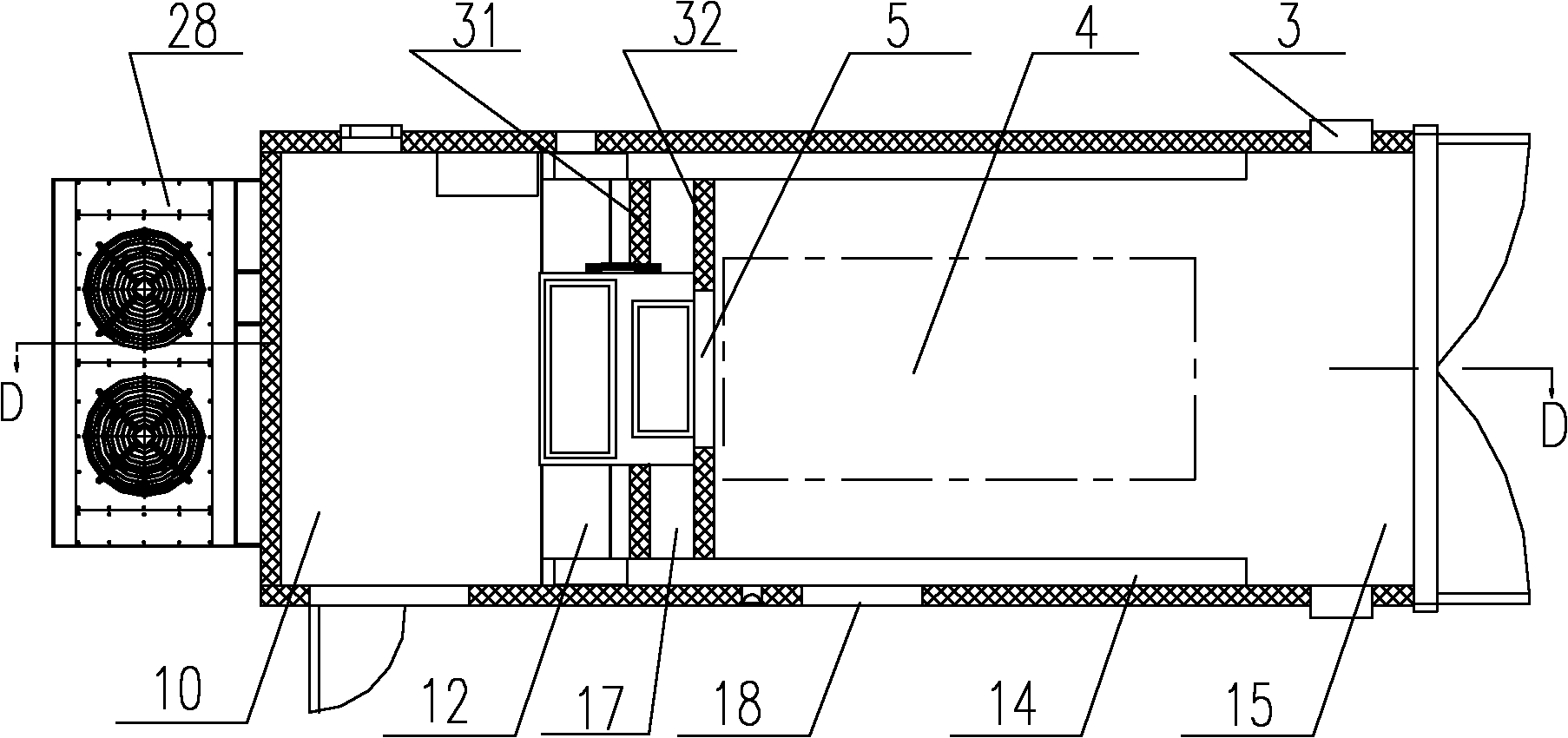 Test cabin for extreme high and low-temperature environments