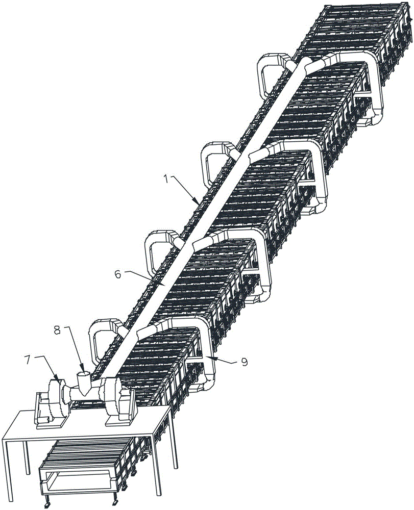 Combustion supporting air heating and energy storing energy-saving roller kiln