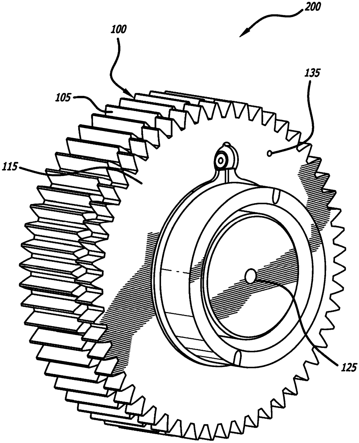 Gear backlash control for an opposed-piston engine