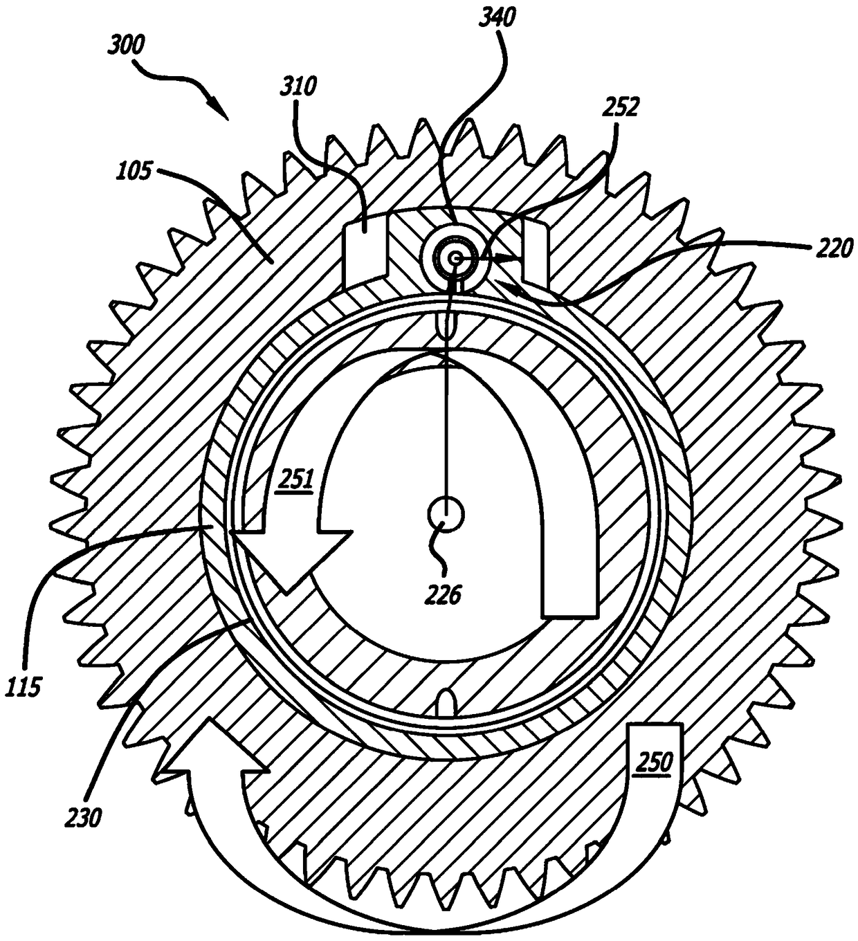 Gear backlash control for an opposed-piston engine