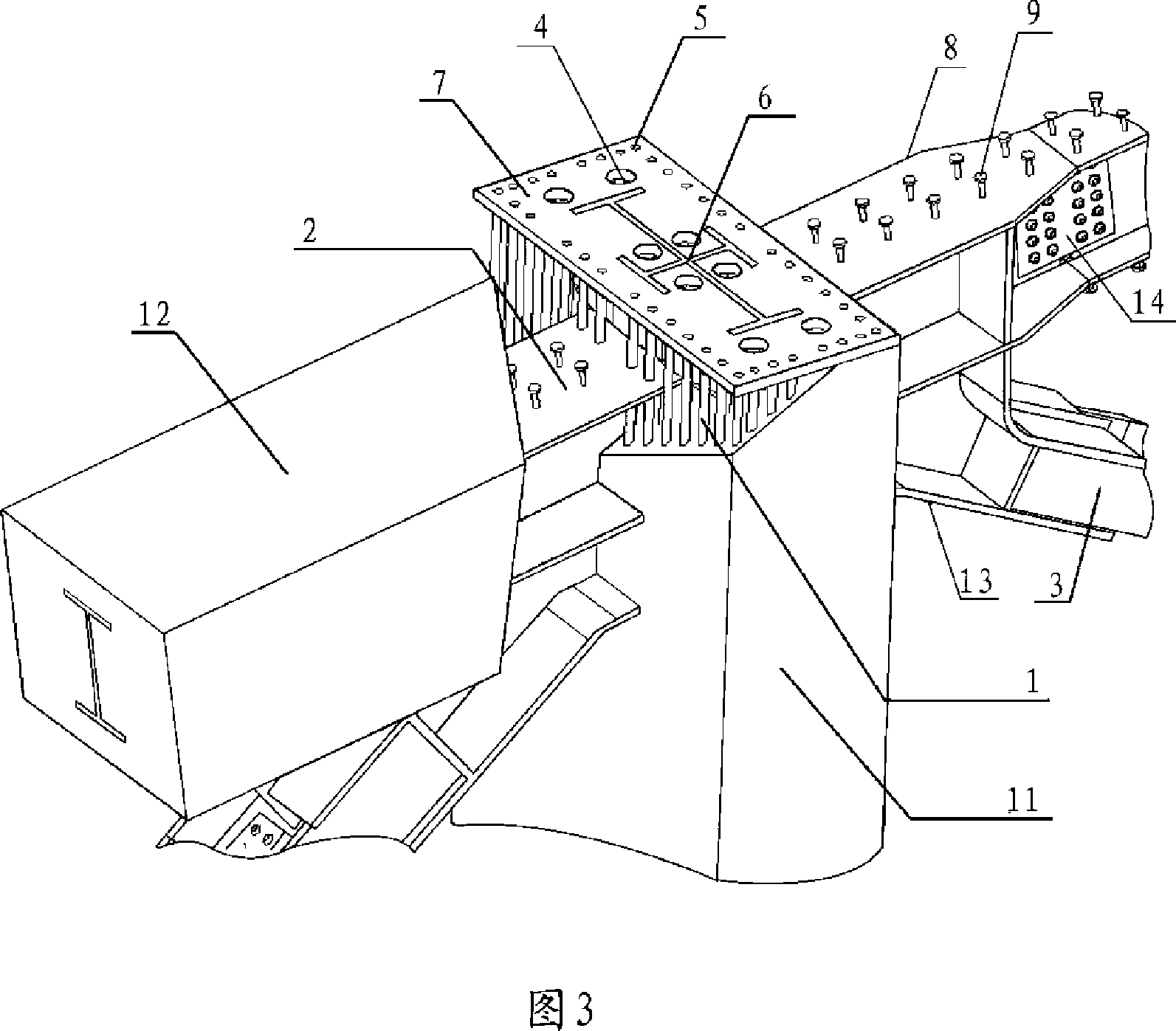 Shaped-steel concrete frame-steel supporting structure type steel column preconstraint node