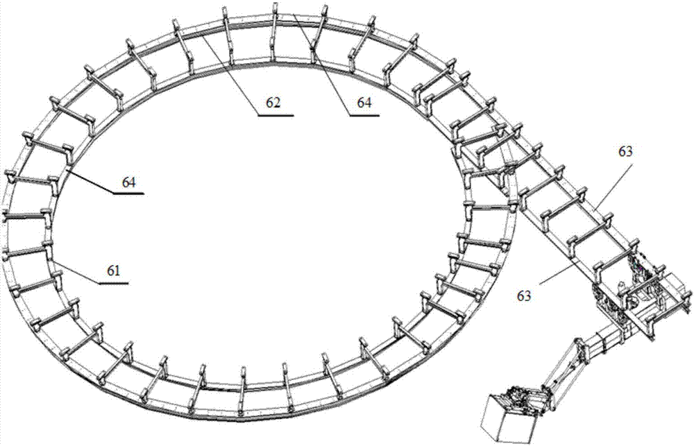 Precision installation on-track mechanical arm device