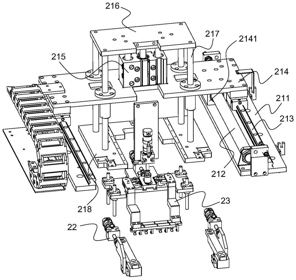 Data line clamping mechanism and data line feeding device for forming data line plug