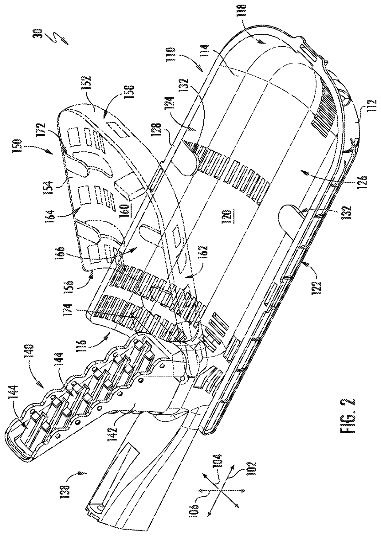 Butt closures and organizer assemblies therefor