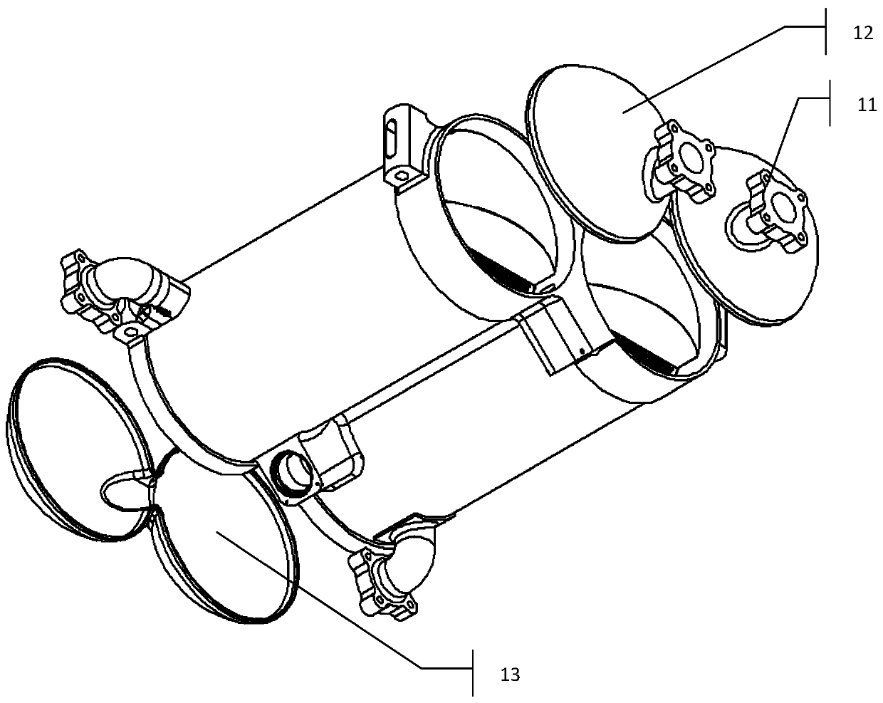 Aero-engine high-pressure fuel and grease heat radiator