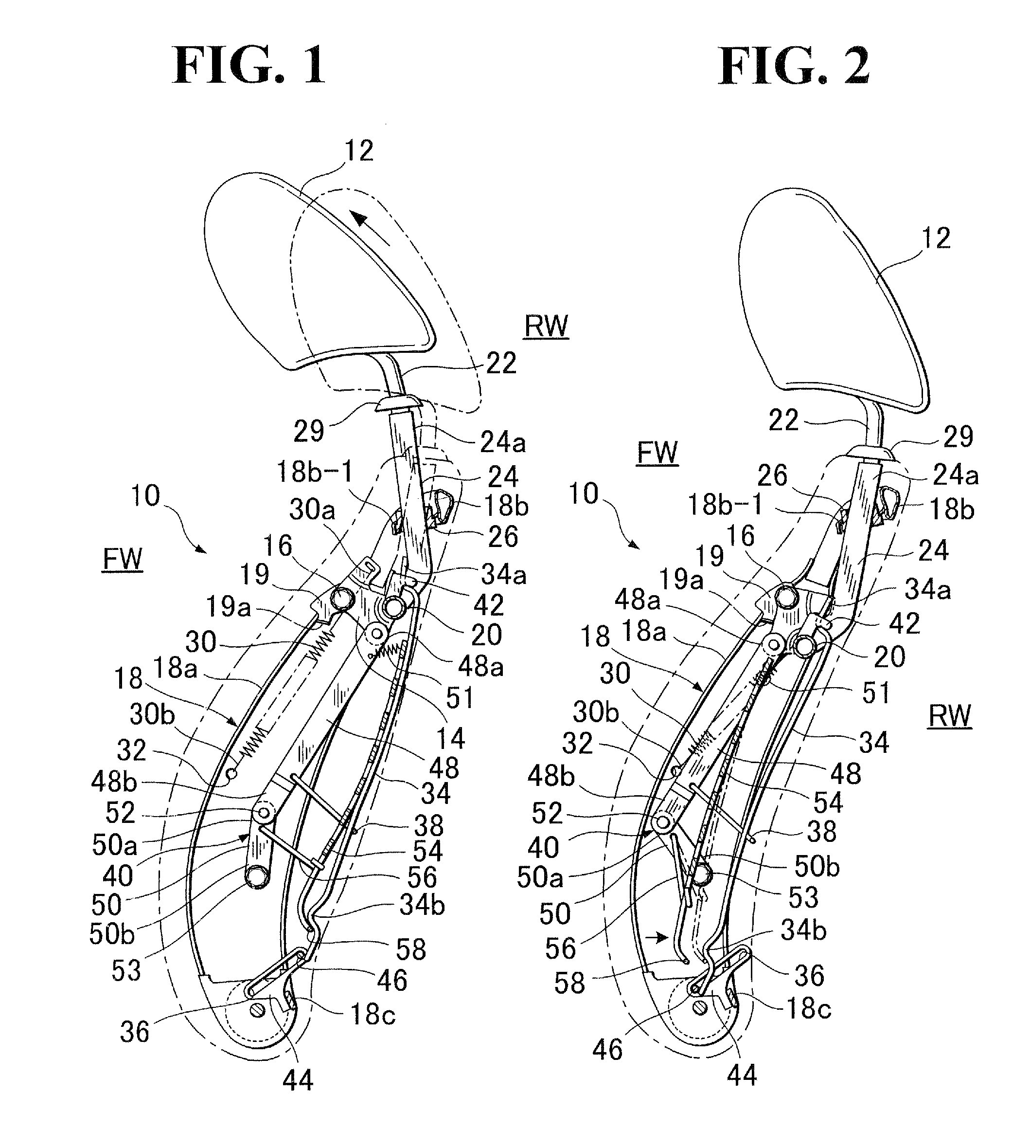 Seat back structure of vehicle seat