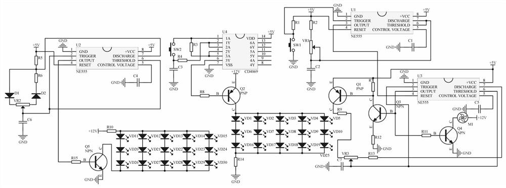 Medical wound cleaning device control circuit