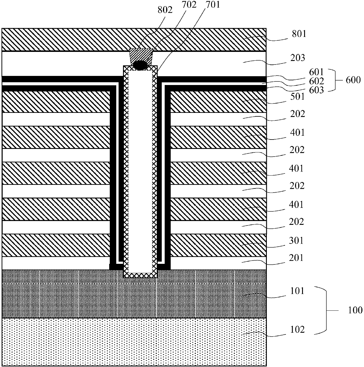 Nanotube memory structure and preparation method thereof