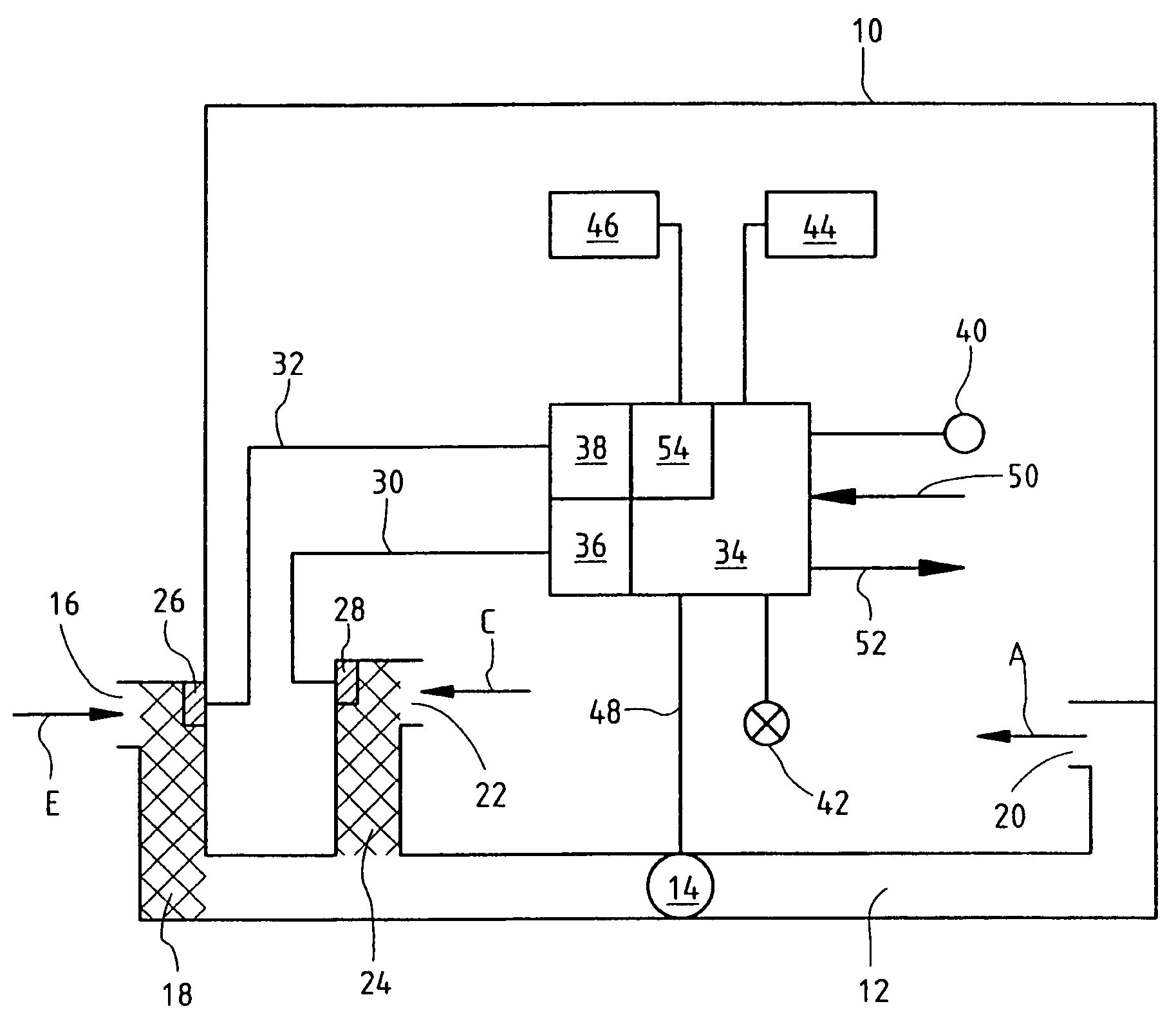 Monitoring arrangement for compartment air contamination