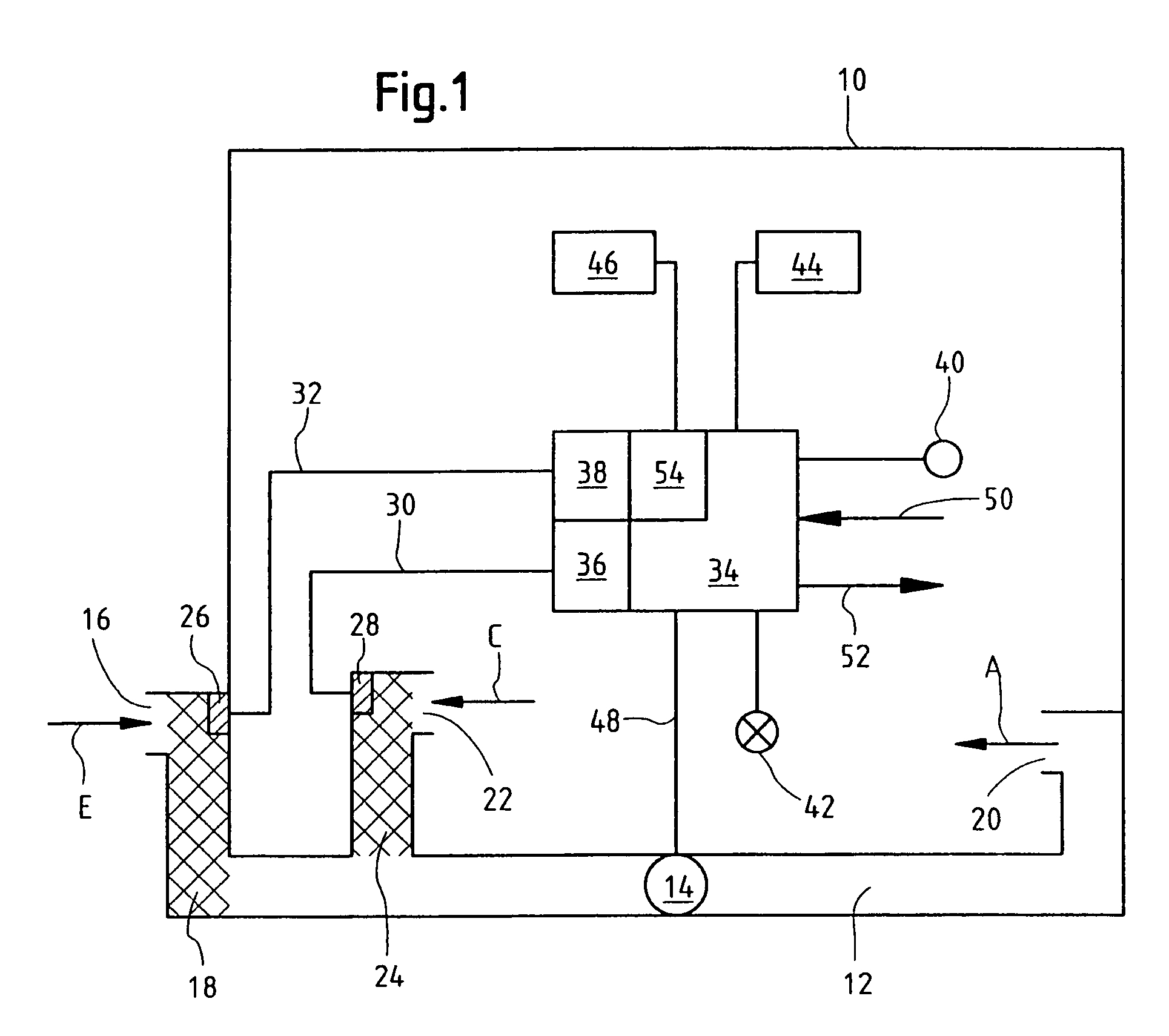 Monitoring arrangement for compartment air contamination