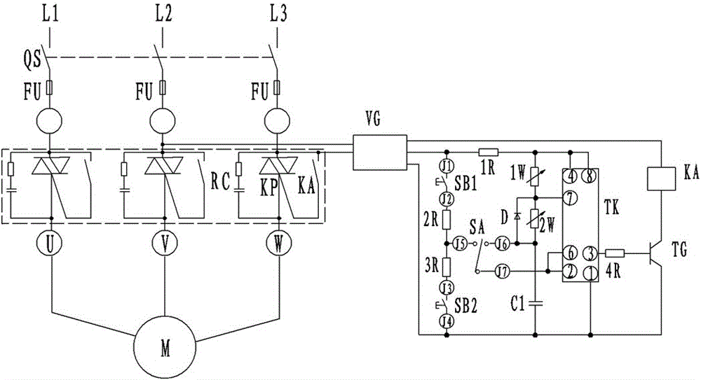 Method for controlling motor through contactless switch