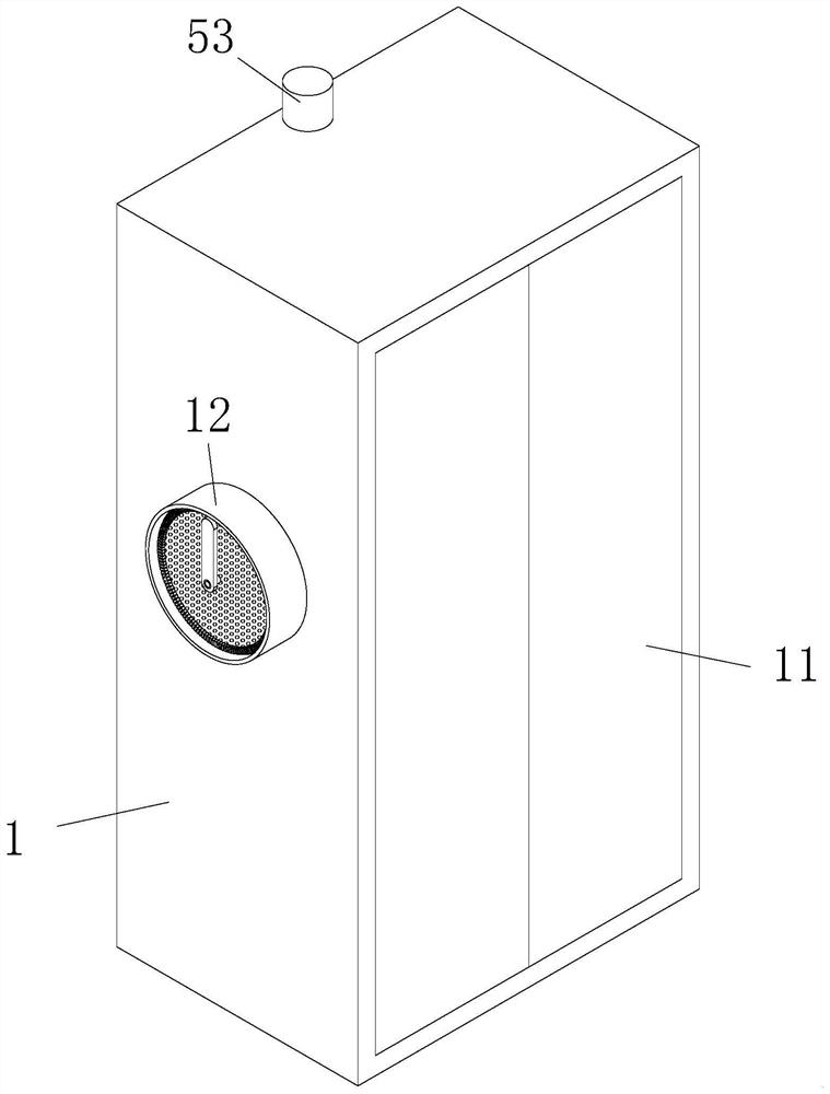 Low-voltage switch cabinet for shock absorption and dust prevention