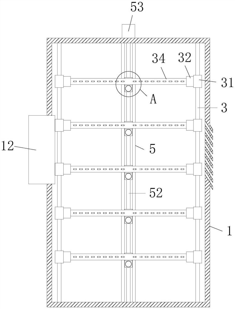 Low-voltage switch cabinet for shock absorption and dust prevention