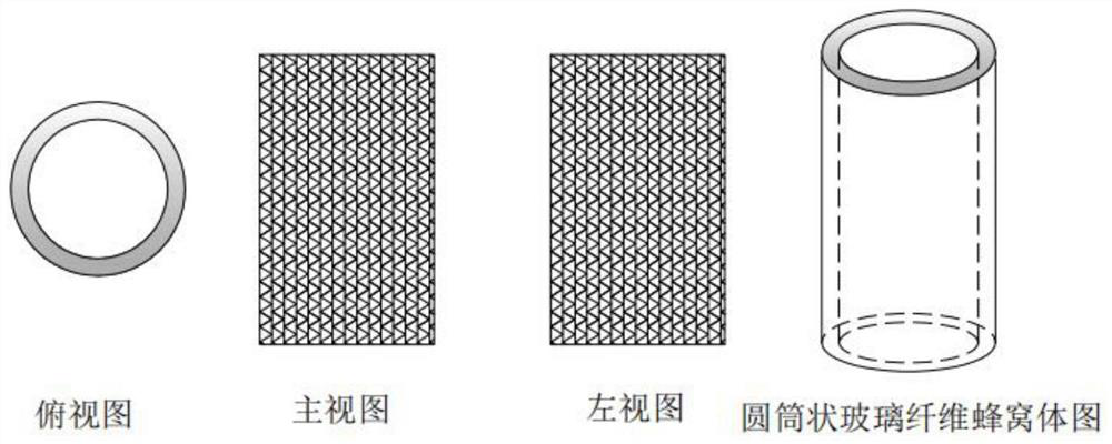 Preparation method of flexible glass fiber honeycomb body