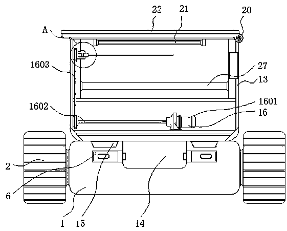 Wheeled robot with cleaning and clamping function for medical assistance