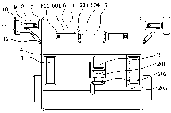 Wheeled robot with cleaning and clamping function for medical assistance