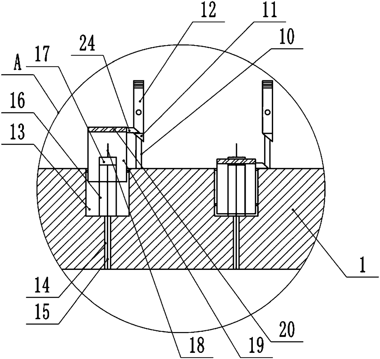 Fixing device for surgical suture needles