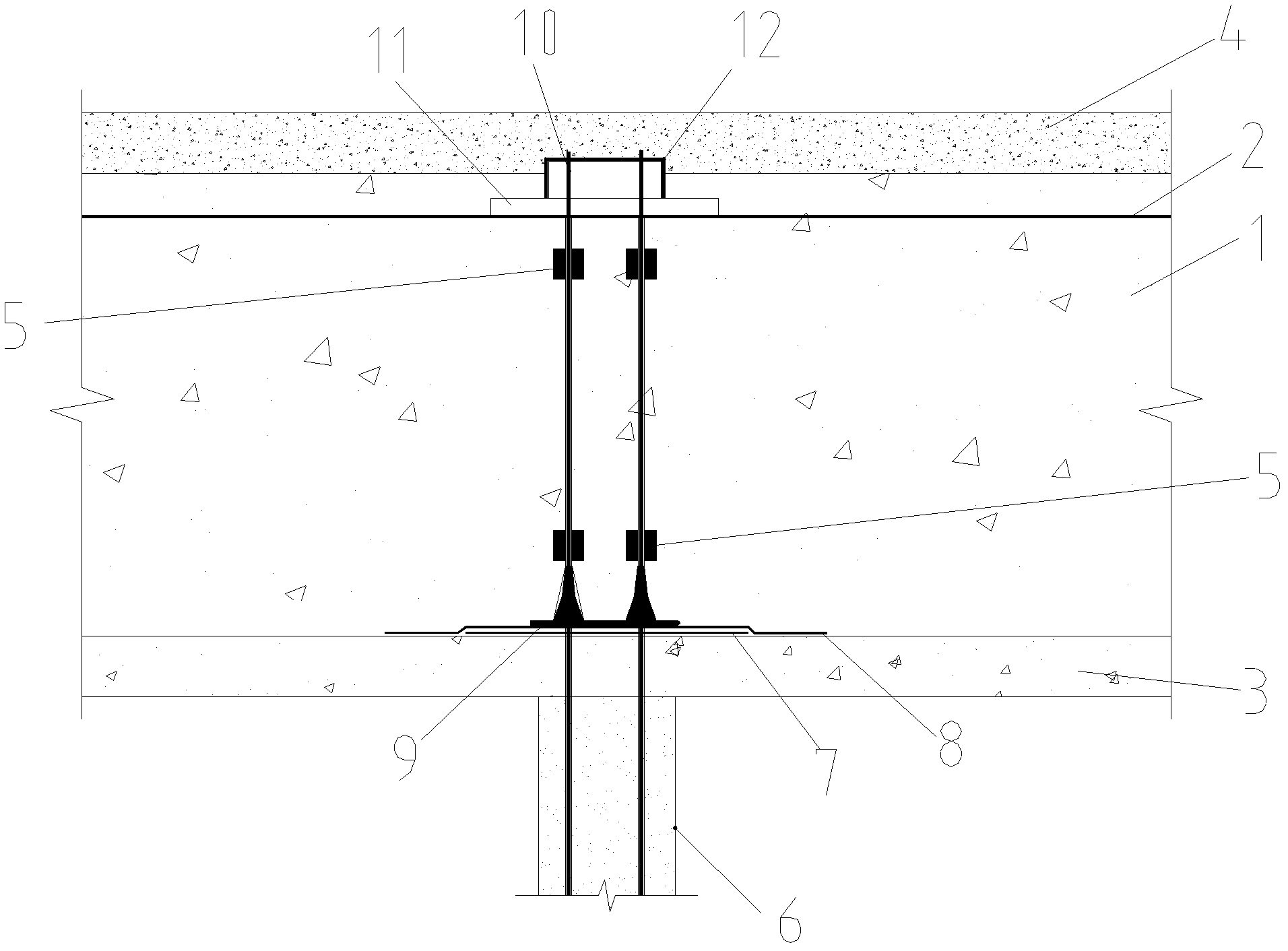 Waterproof node for steel strand