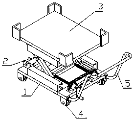 Lift type logistics transportation trolley