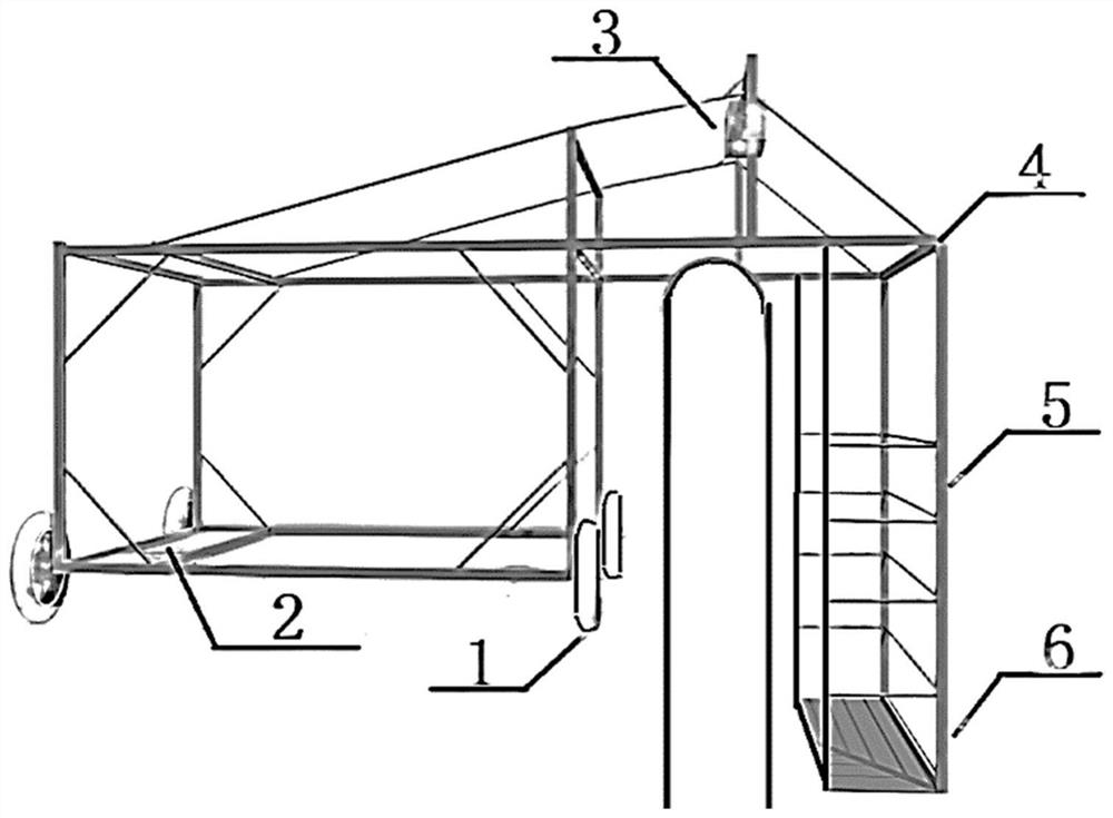 Movable trolley for bridge guardrail formwork assembly and disassembly and construction method thereof