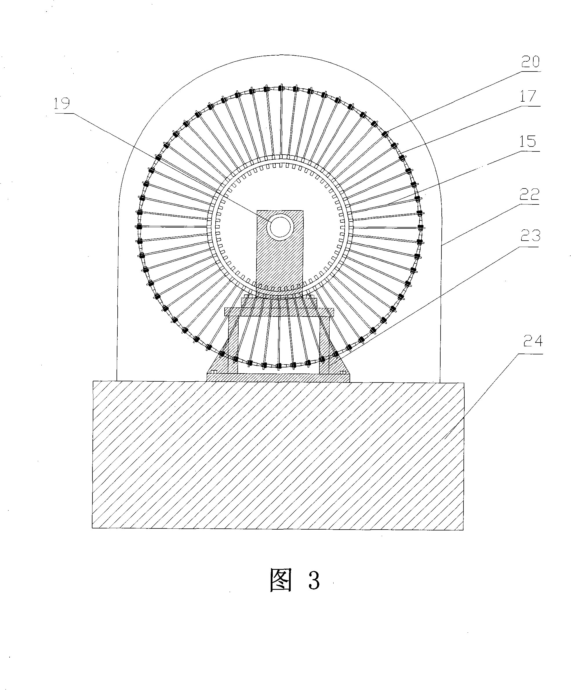 Load-dependent vibration reduction experimental system with damping structure blade