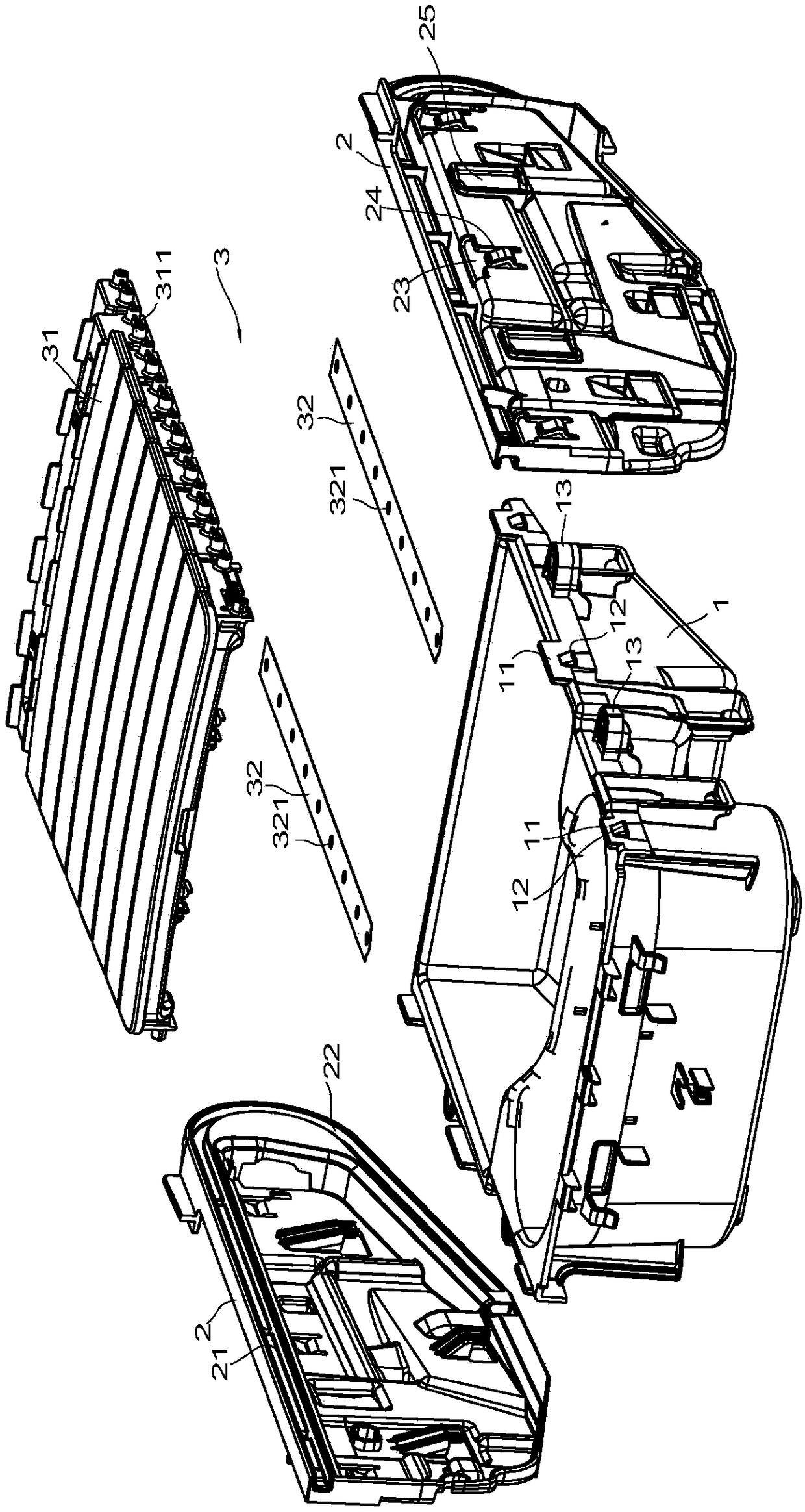 Roller shutter type storage box for vehicle