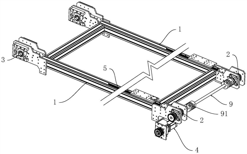 Simple walking frame structure for elevator door feeding