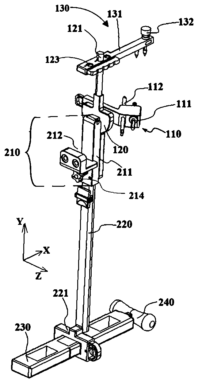 Measuring method for inclination angle of lower limb lateral force line based on single navigation module