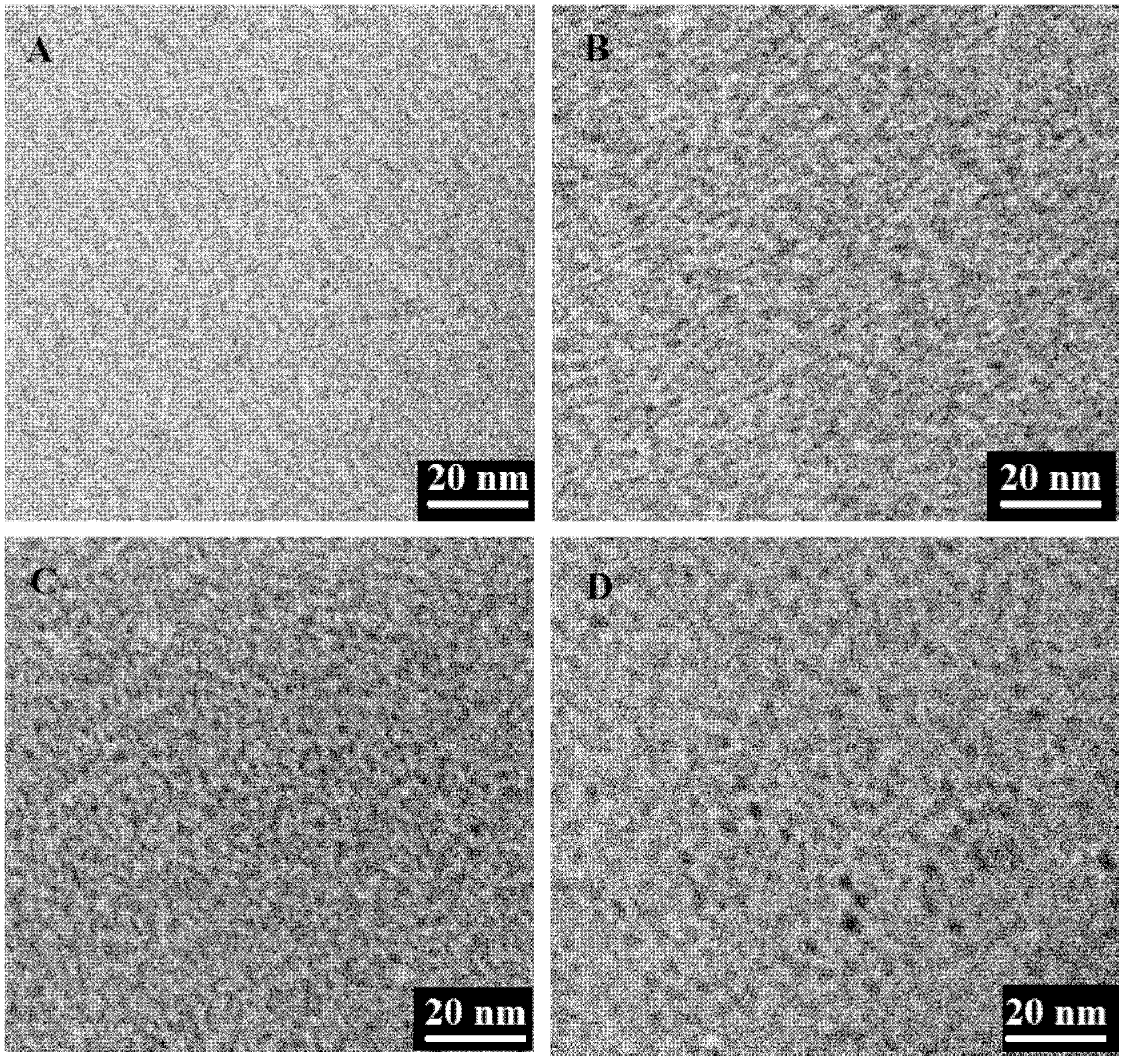 Transparent high-refractivity graphene quantum-dot/polymer nano composite film and preparation method thereof