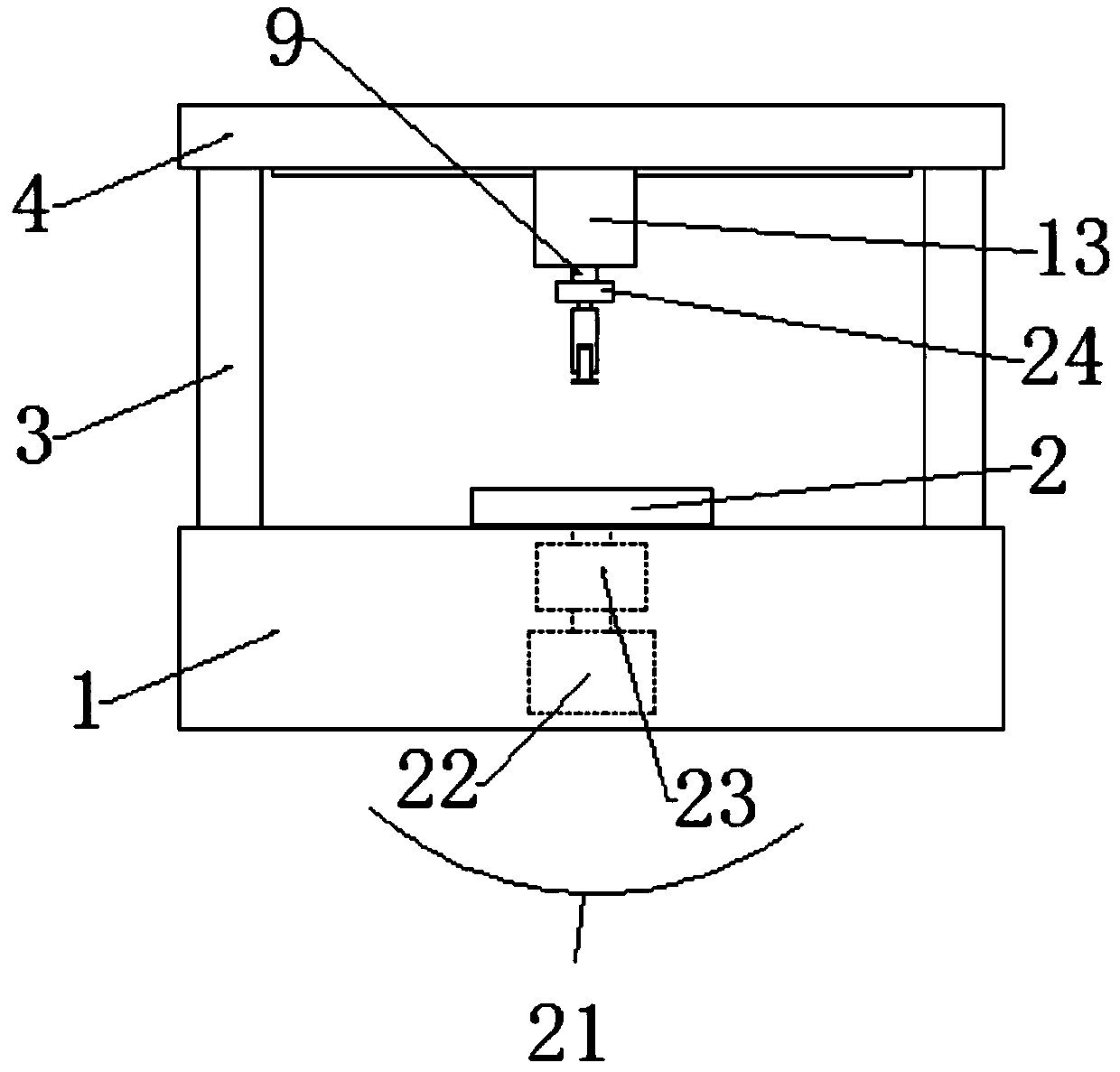 Robot movement mechanism used for robot visual technology teaching