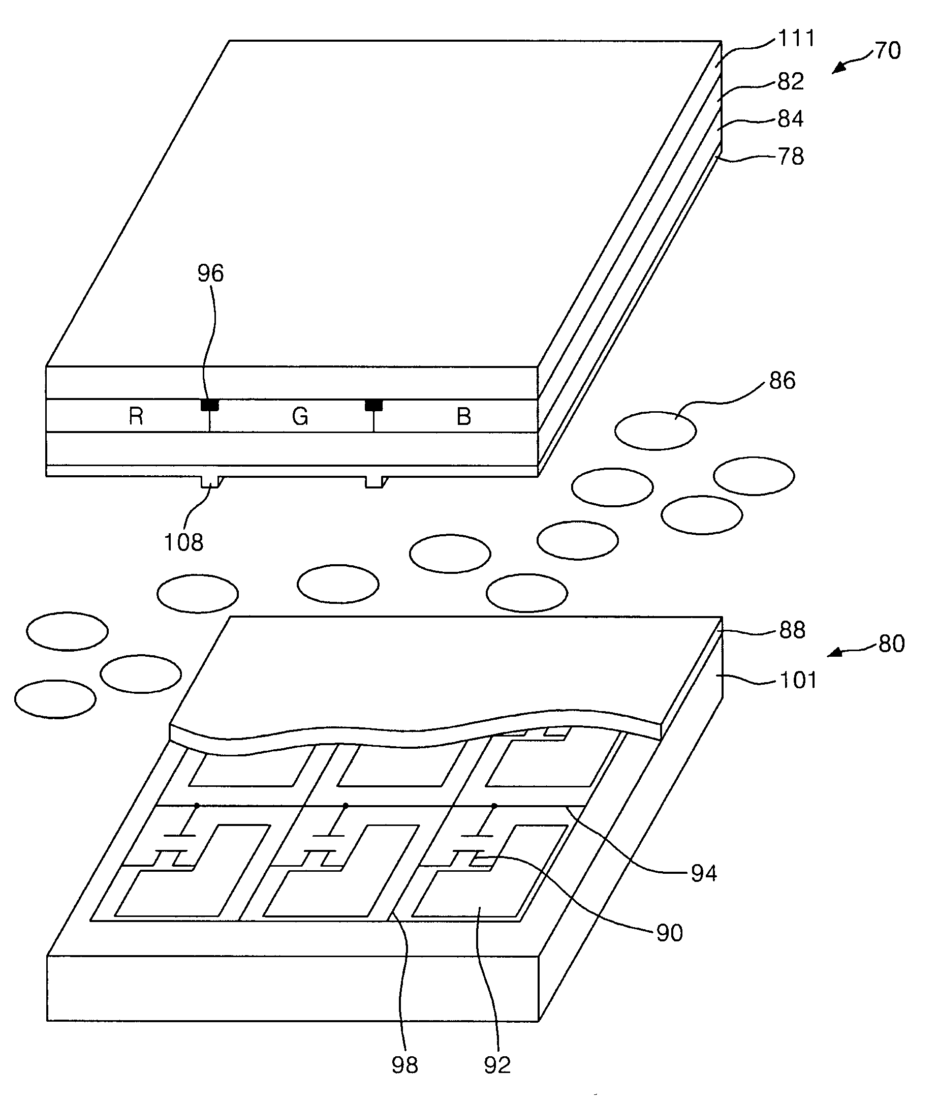 Making LCD panel alignment layers and spacers