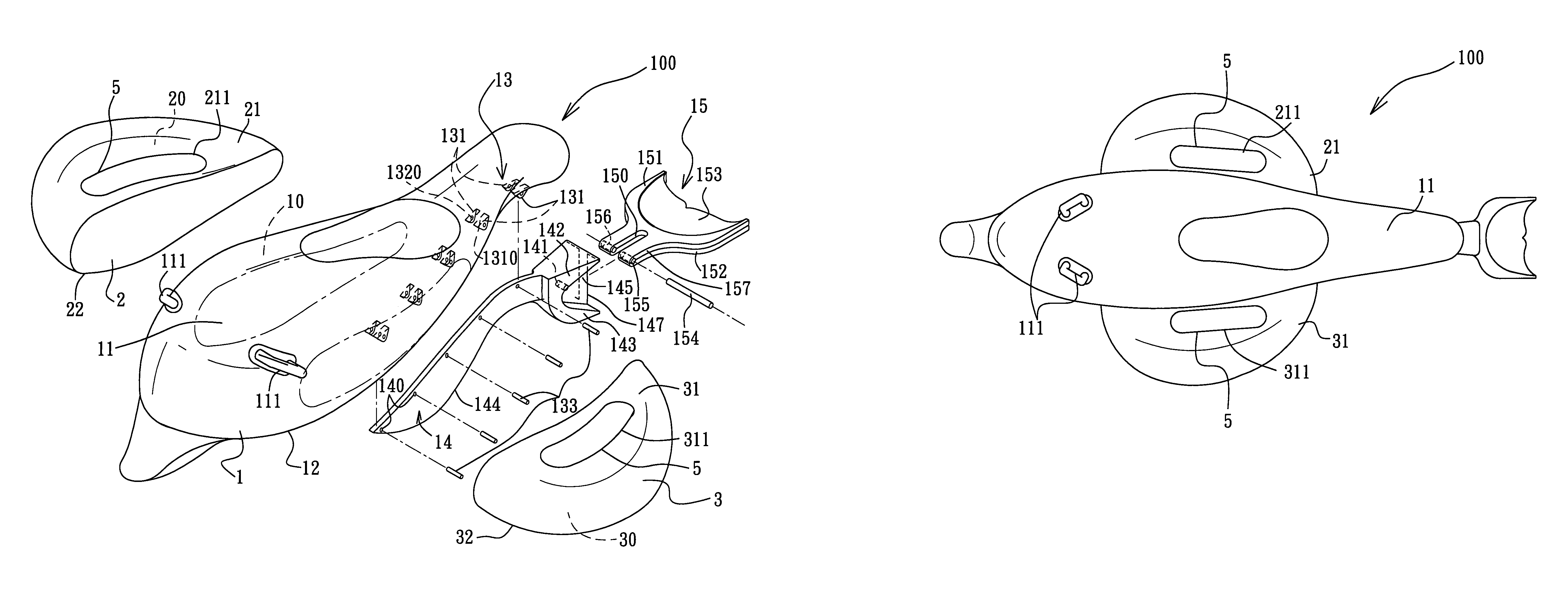 Inflatable floating device