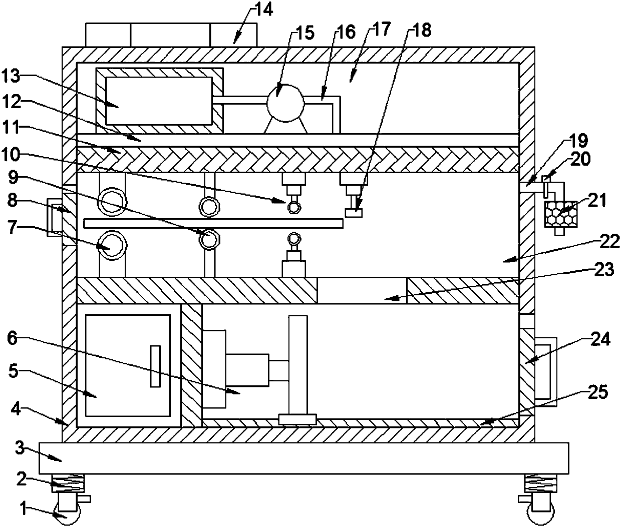 Dust-free type building material cutting and polishing device