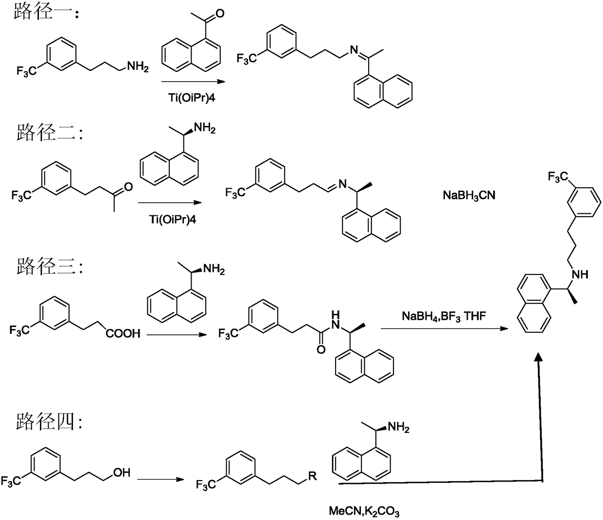 Chemical-enzyme method used for synthesis of cinacalcet