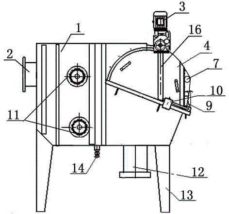 Rotary type industrial wastewater treatment equipment and using method thereof